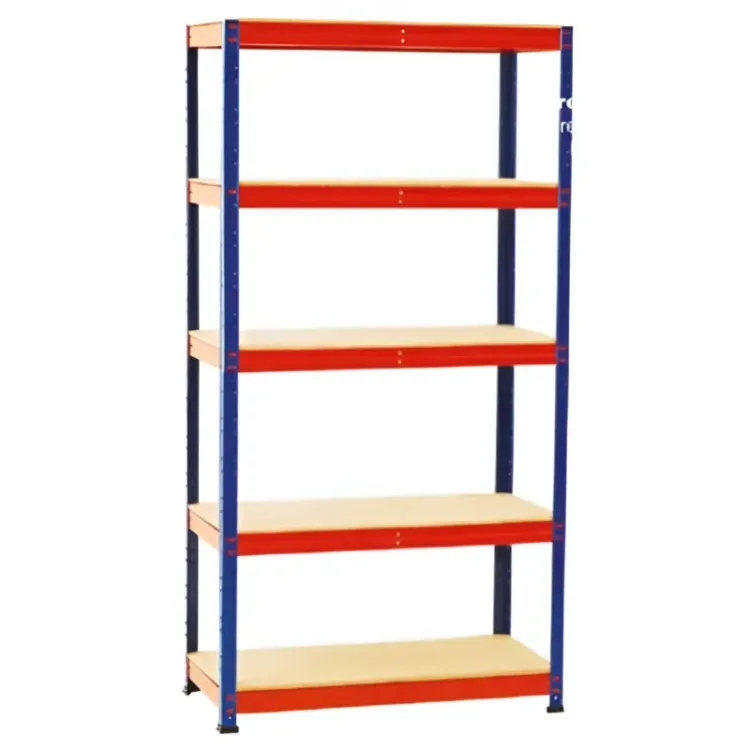Estante com 4 prateleiras em aglomerado LIT 1770x900x450mm Laranja/Azul